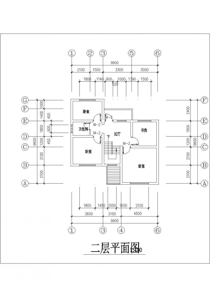 杭州市临安区城湖新村某148平米2层砖混结构别墅平立面设计CAD图纸_图1