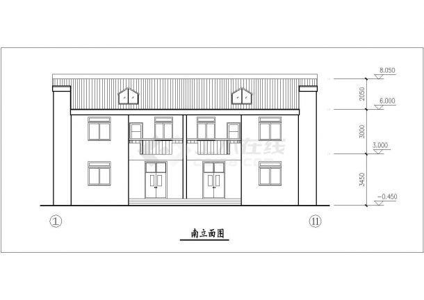 银川市南正新村某140平米砖混结构私人住宅楼平立面设计CAD图纸-图一