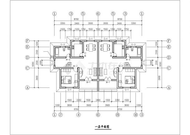 银川市南正新村某140平米砖混结构私人住宅楼平立面设计CAD图纸-图二