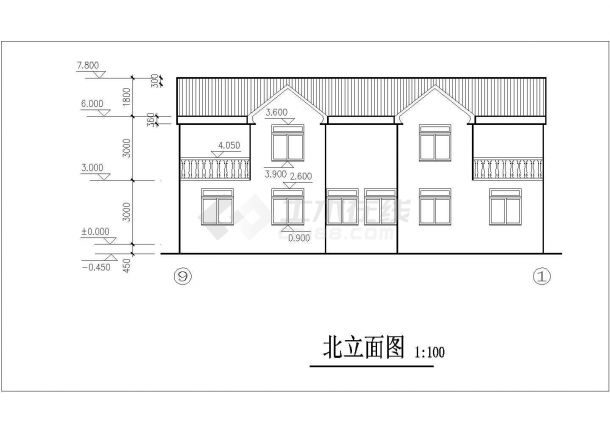 保定市西井村某146平米2层砖混结构民居住宅楼平立面设计CAD图纸-图二