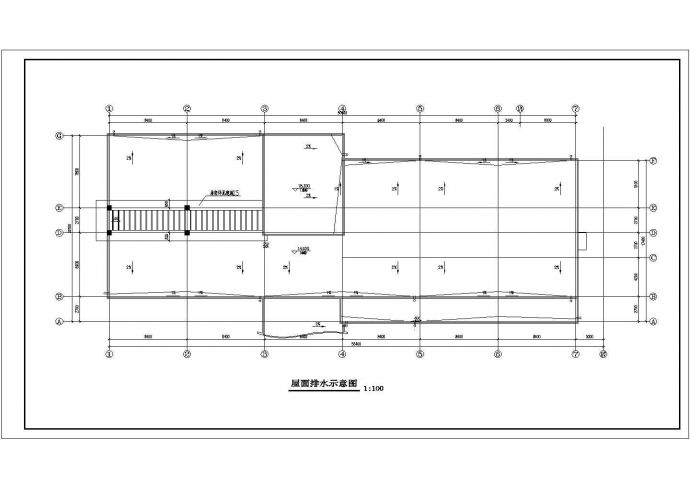 云南某小学全框架结构教学楼建筑设计CAD图（含建筑设计说明）_图1