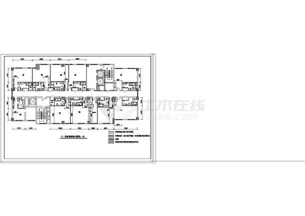 某宾馆客房建筑设计cad施工图-图二