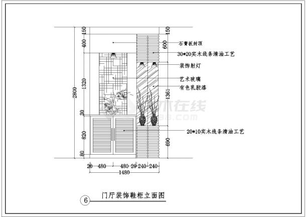 南京某地一套简中风格的住宅楼全套室内装饰设计cad图-图二