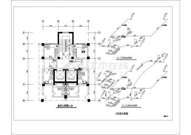 -1+15层(1LT2DT2户)普通住宅楼建筑设计施工图-图二
