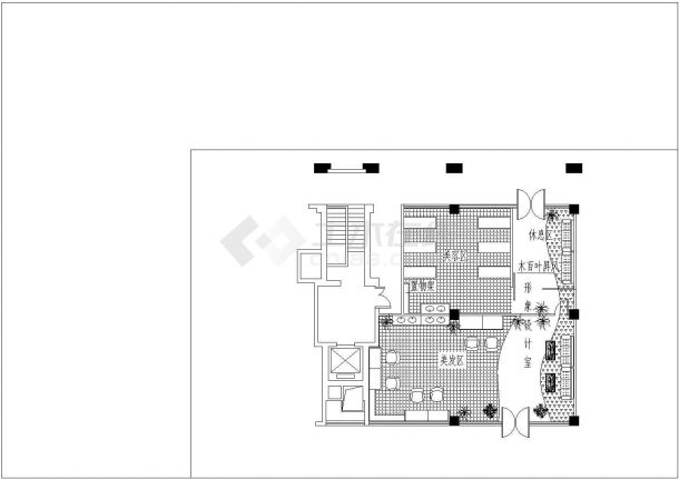商场整体装修施工设计平面CAD布置图-图二