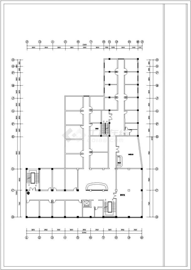扬州多层休闲中心全套施工设计cad图纸（含平面布置图）-图一