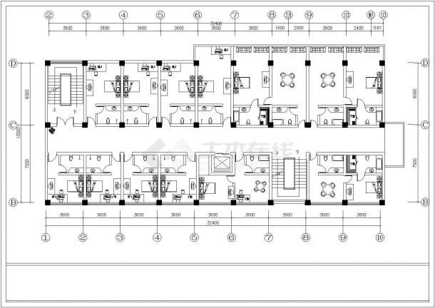扬州多层休闲中心全套施工设计cad图纸（含平面布置图）-图二