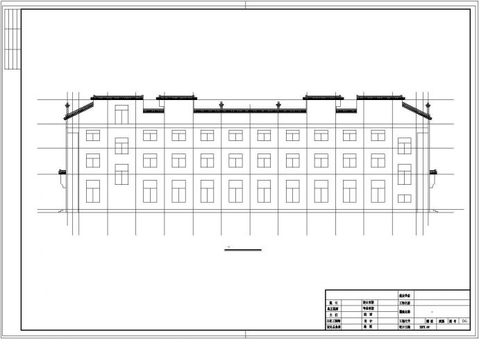 2600平米三层框架结构连锁宾馆建筑设计CAD图纸_图1