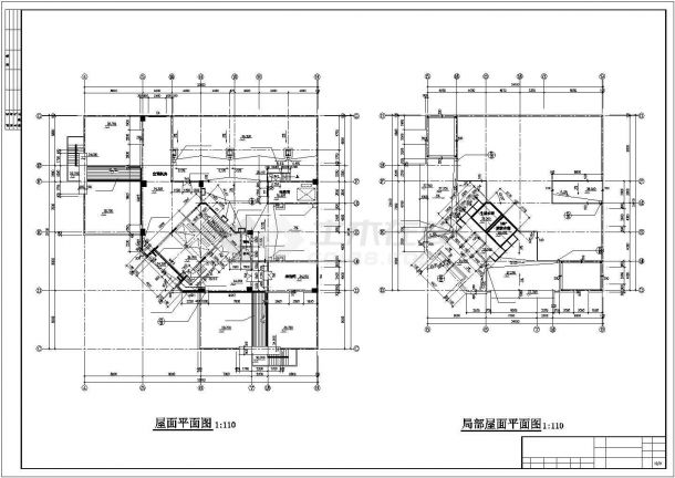 北京某1.1万平米9层高档商务酒店全套建筑设计CAD图纸-图一
