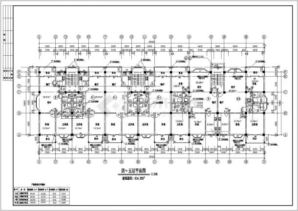某地区住宅楼建筑设计施工CAD平面图纸-图二