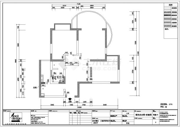 清新两居住宅装修施工图附实景-图二