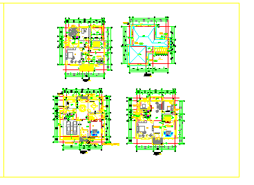 三层新农村独栋别墅建筑设计施工图