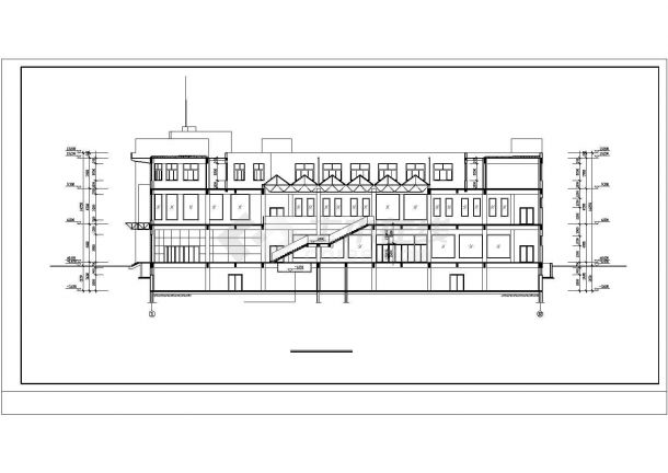 某市区大型精美商场建筑设计平面布置参考图-图一