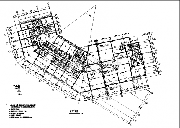 8层旅社综合楼建筑设计施工cad图纸，含地下一层-图二