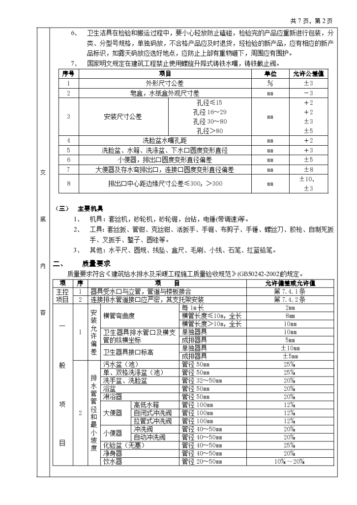 卫生洁具安装工程装修设计施工方案-图二