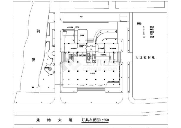 红旗大厦前广场园林景观规划设计cad全套施工图（标注详细）-图一