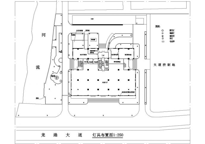 红旗大厦前广场园林景观规划设计cad全套施工图（标注详细）_图1
