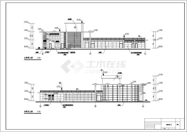 某二层带地下层框架结构会所设计cad全套建筑施工图（含总平面图）-图一