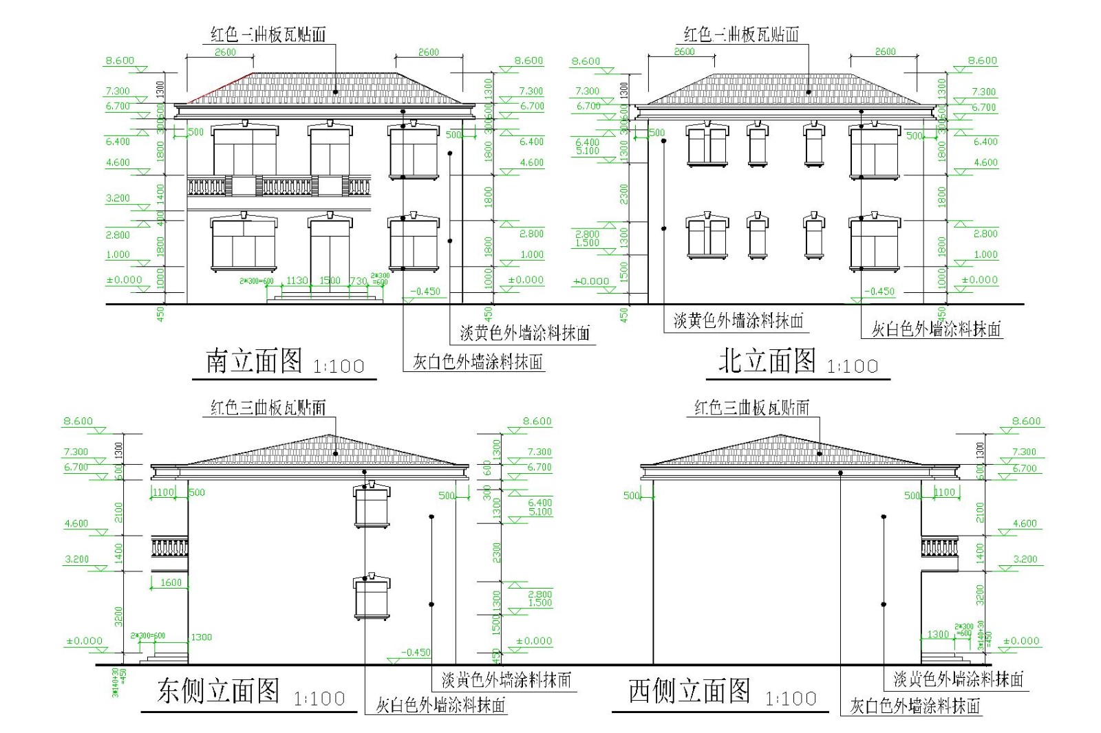 宿迁农村二层住宅建筑全套施工cad图