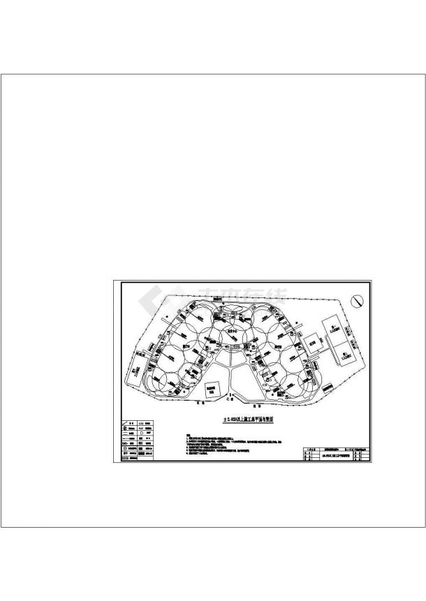 福州海峡会展中心基础总平面布置图CAD-图一