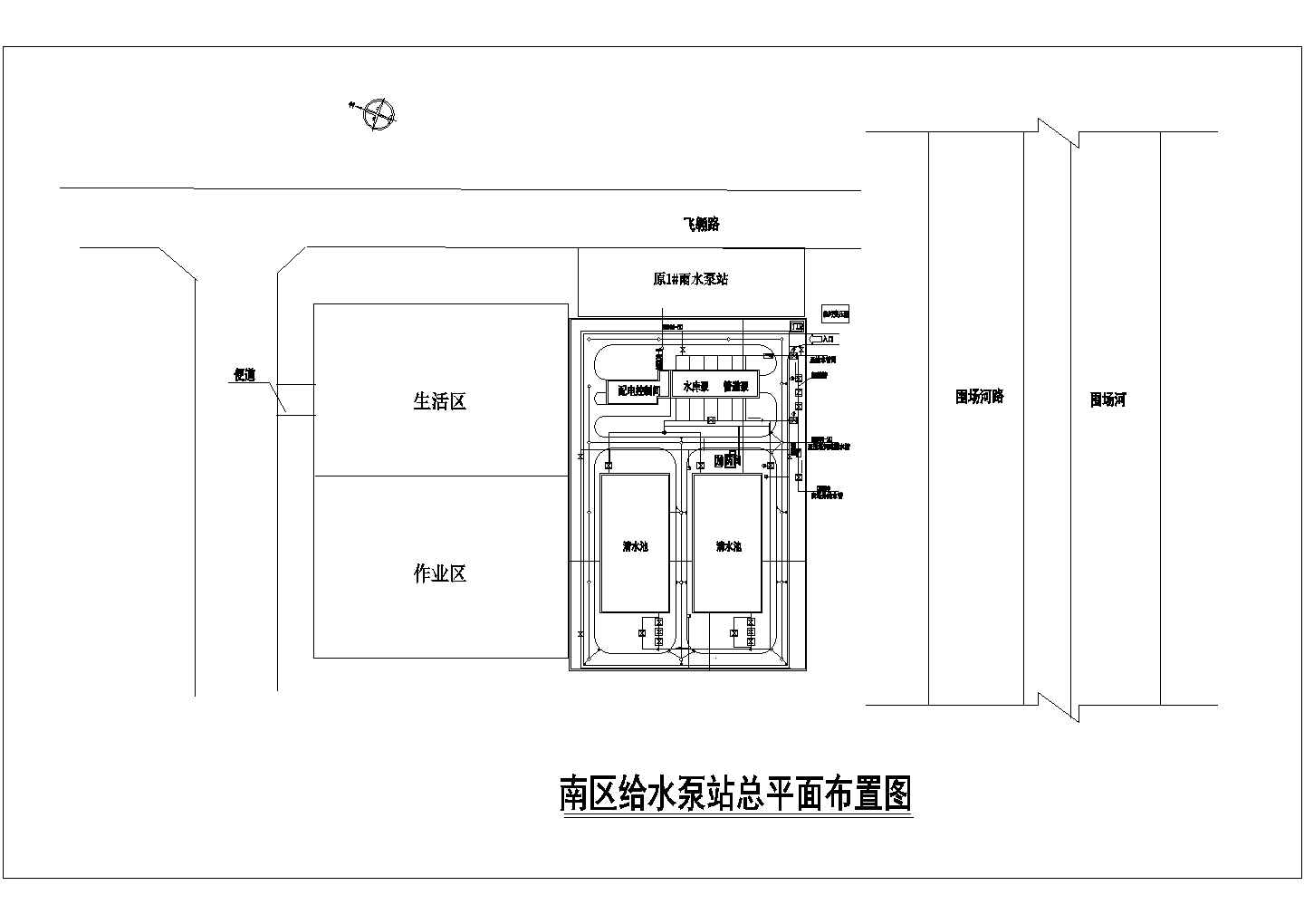 某污水处理厂平面CAD总平面布置图