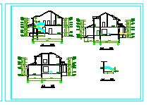 某二层别墅cad建筑施工图带效果图_图1