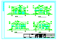 某乡村两层别墅cad建筑设计施工图带效果图-图二