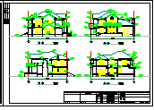 某二层别墅建筑设计施工cad图带效果图-图二