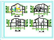 某乡村两层别墅建筑施工图带效果图