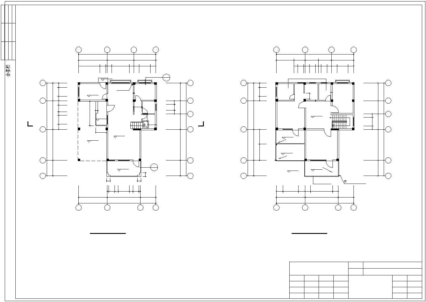成都市双流区广岚新村某2层砖混结构乡村别墅建筑设计CAD图纸
