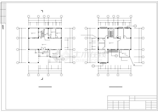 扬州市广陵区佛坪村某2层砖混结构单体小型别墅全套建筑设计CAD图纸-图一