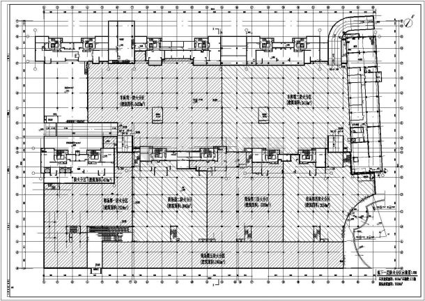 天津某25916平米三层商场建筑设计图-图一
