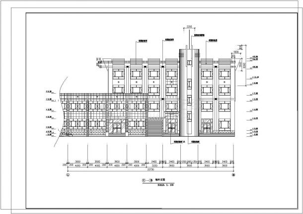 某地区四层长途汽车客运站建筑设计cad图-图一