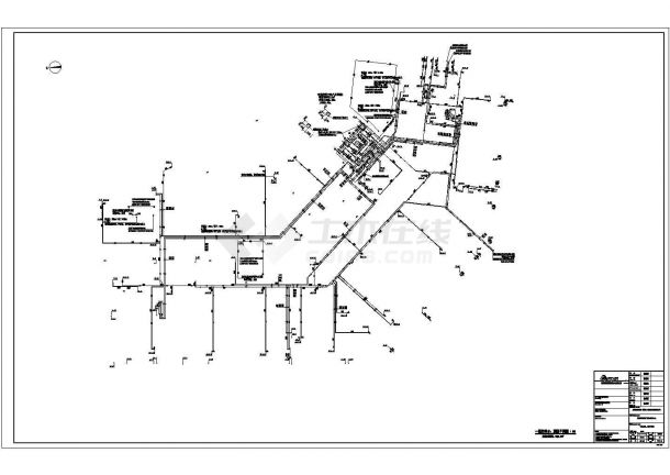 廊坊单体水施观山湖建筑产业全套施工cad图-图二