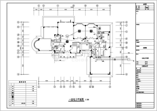 【镇江】农村某地二层别墅全套电气设计cad施工图(含电气设计说明)-图一