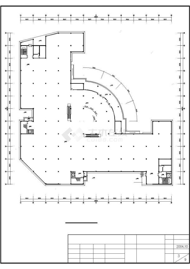 某城市5层商场参考平面图-图一