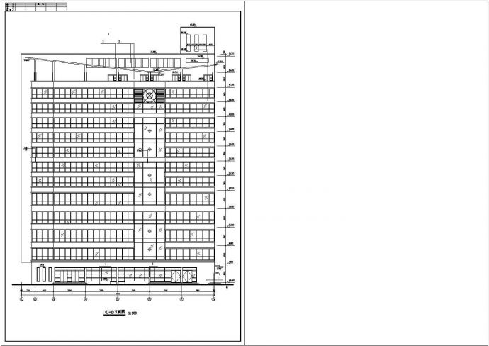 1.2万平米13层混框结构豪华酒店建筑设计CAD图纸_图1