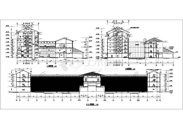 承德市某度假区4层高档综合酒店建筑设计CAD图纸（含总图）-图一