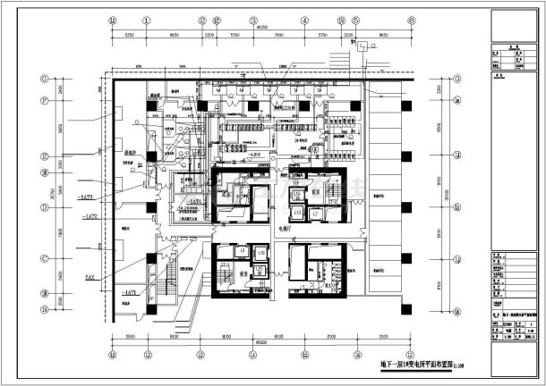 某五十二层超高商务中心施工cad图（附电气、建筑、结构、空调、水多张图纸）-图一