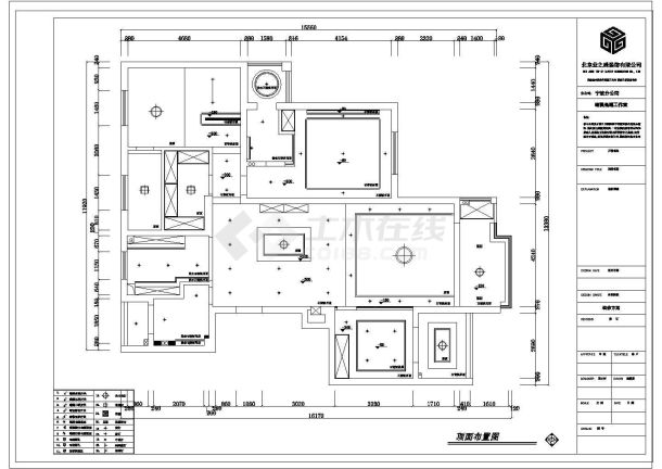 业之峰三居住宅装修施工图（含效果图）-图一