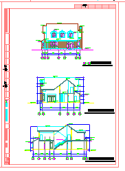某两层别墅cad建筑设计施工图纸-图二