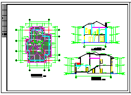欧式别墅建筑结构设计CAD施工全图-图二