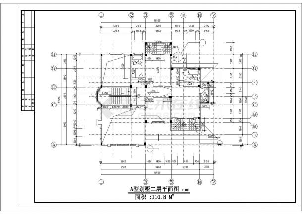 常州市横山桥镇某308平米2层框架结构乡村别墅全套建筑设计CAD图纸-图二