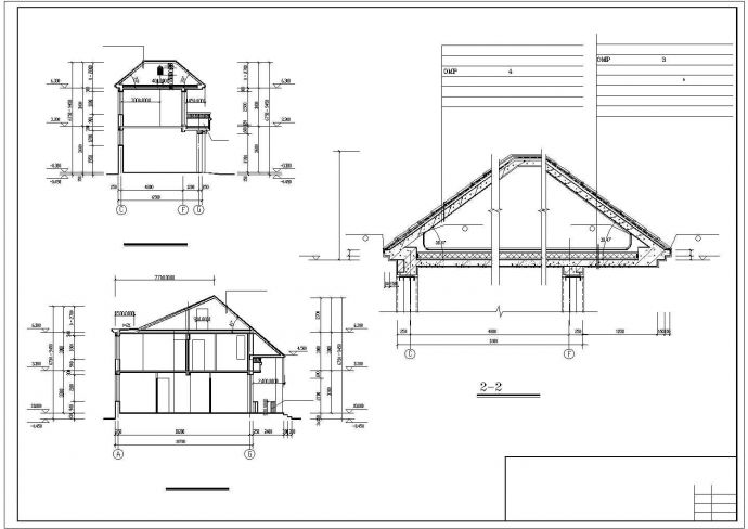 320平米2层砖混结构别墅式住宅楼全套建筑设计CAD图纸（含阁楼层）_图1