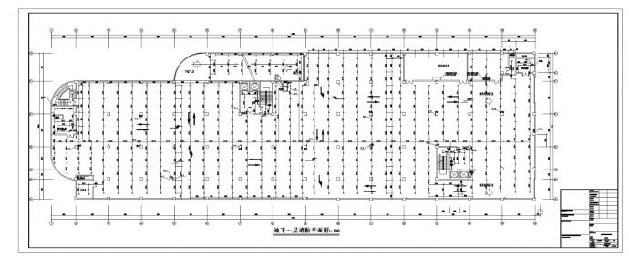 贵州服务综合楼给排水建筑CAD施工图纸（游泳池浴室）_图1