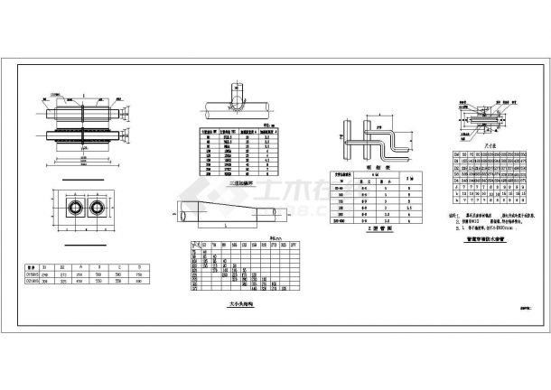 南京某住宅小区热力管网全套施工设计cad图(含热力外网平面图)-图二