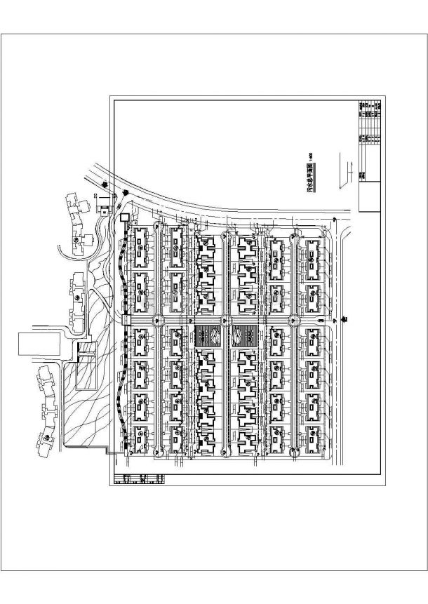 [湖南]某联排别墅给排水图纸CAD图纸-图二