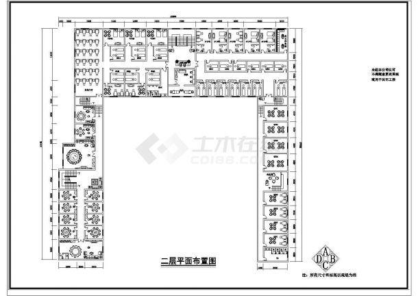 某酒店洗浴中心建筑设计cad平面图纸-图一