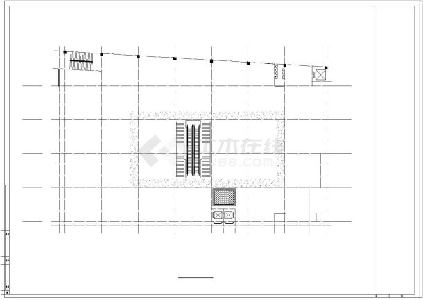 某地区大型商场建筑设计cad施工图纸-图二