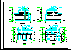 某别墅建筑设计CAD施工全图-图二